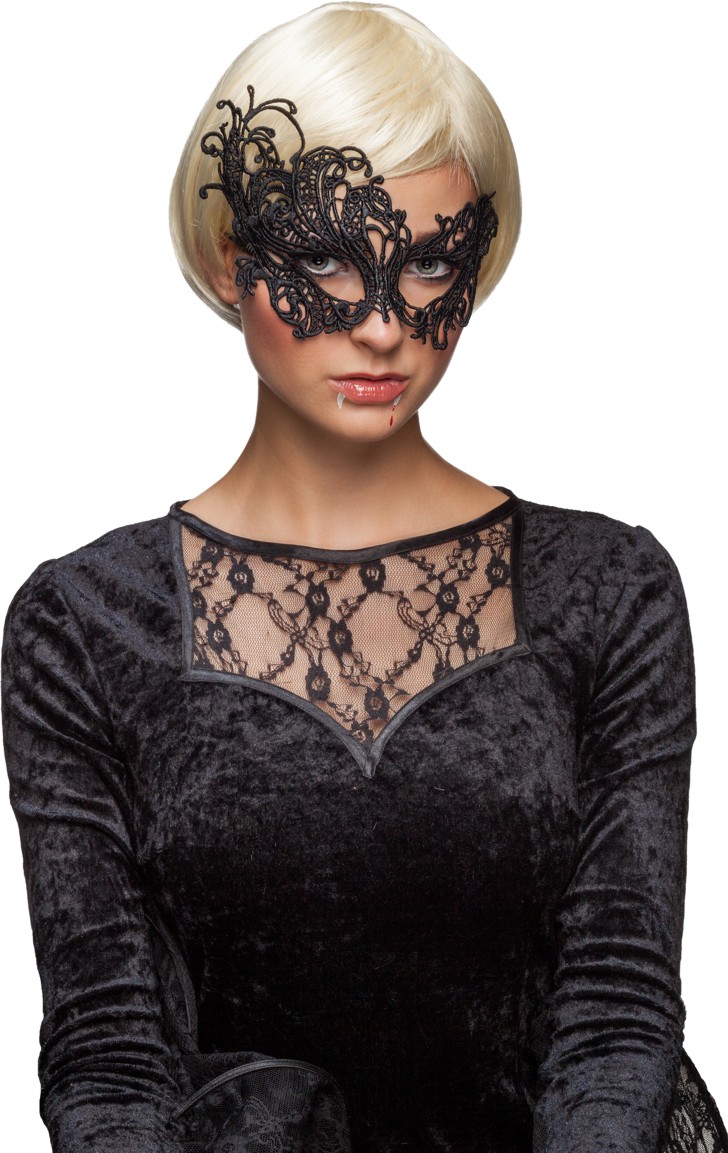 "Halfmask ""venice"" with lace"