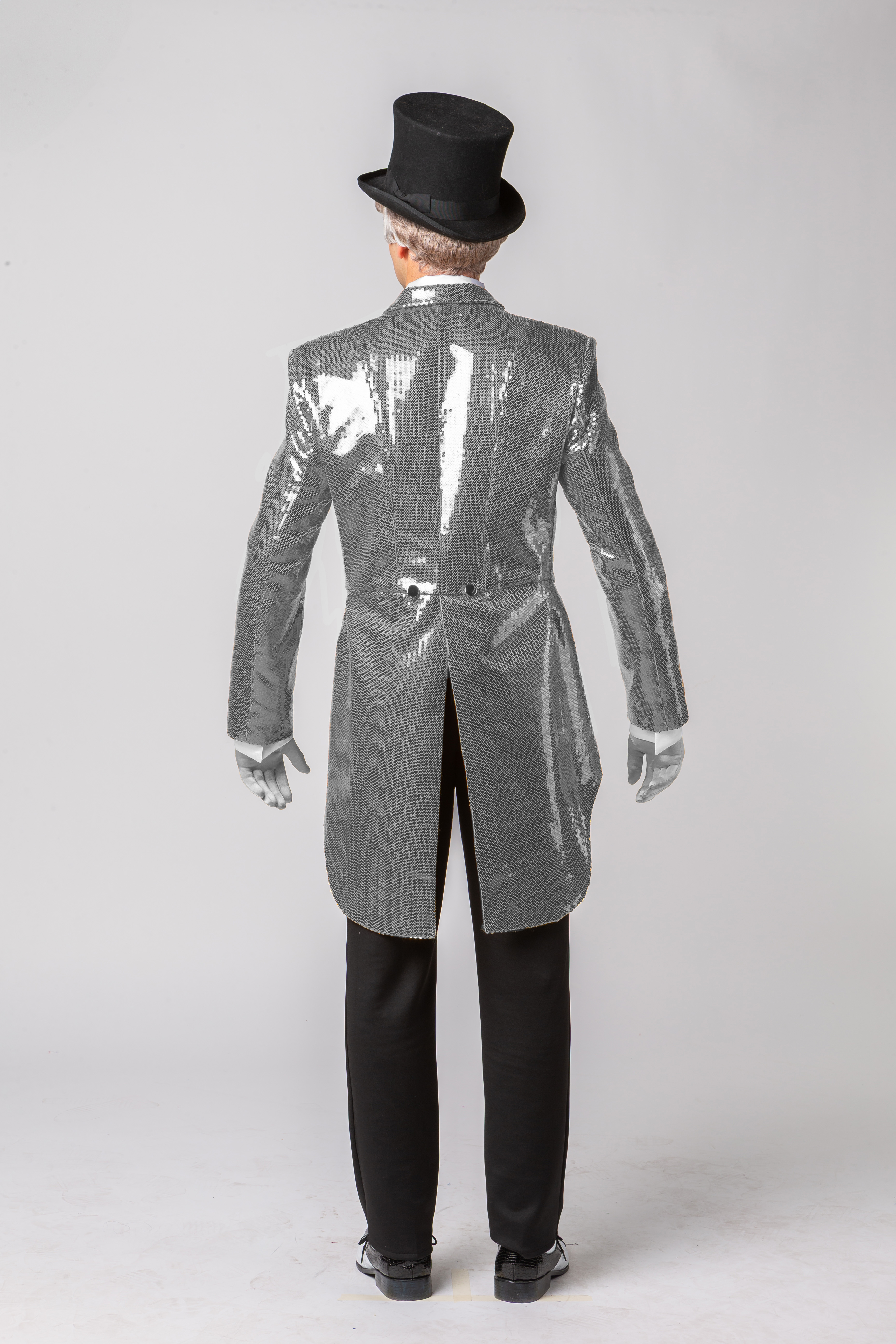 Herrenfrack Paillette, silber Herrenfrack Paillette, silber