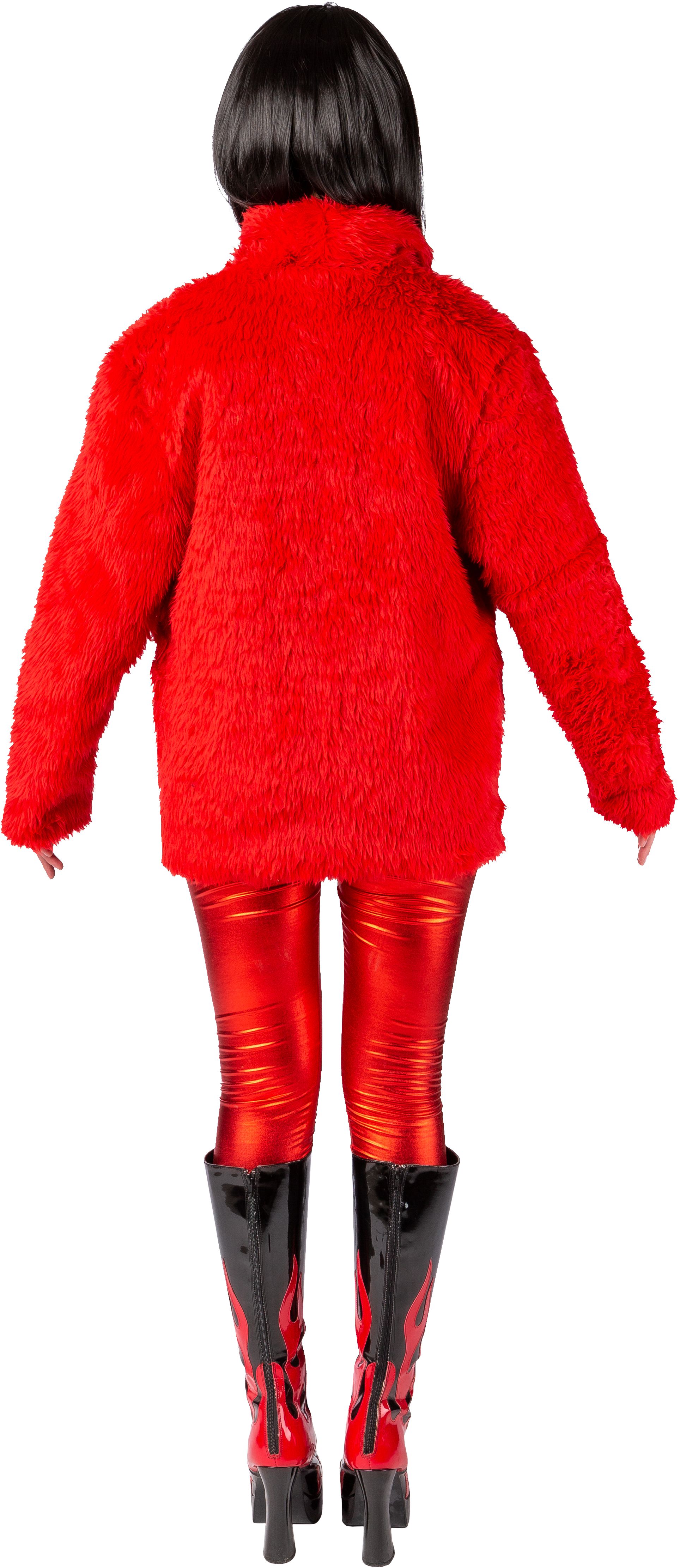 Plush jacket, red, S/M