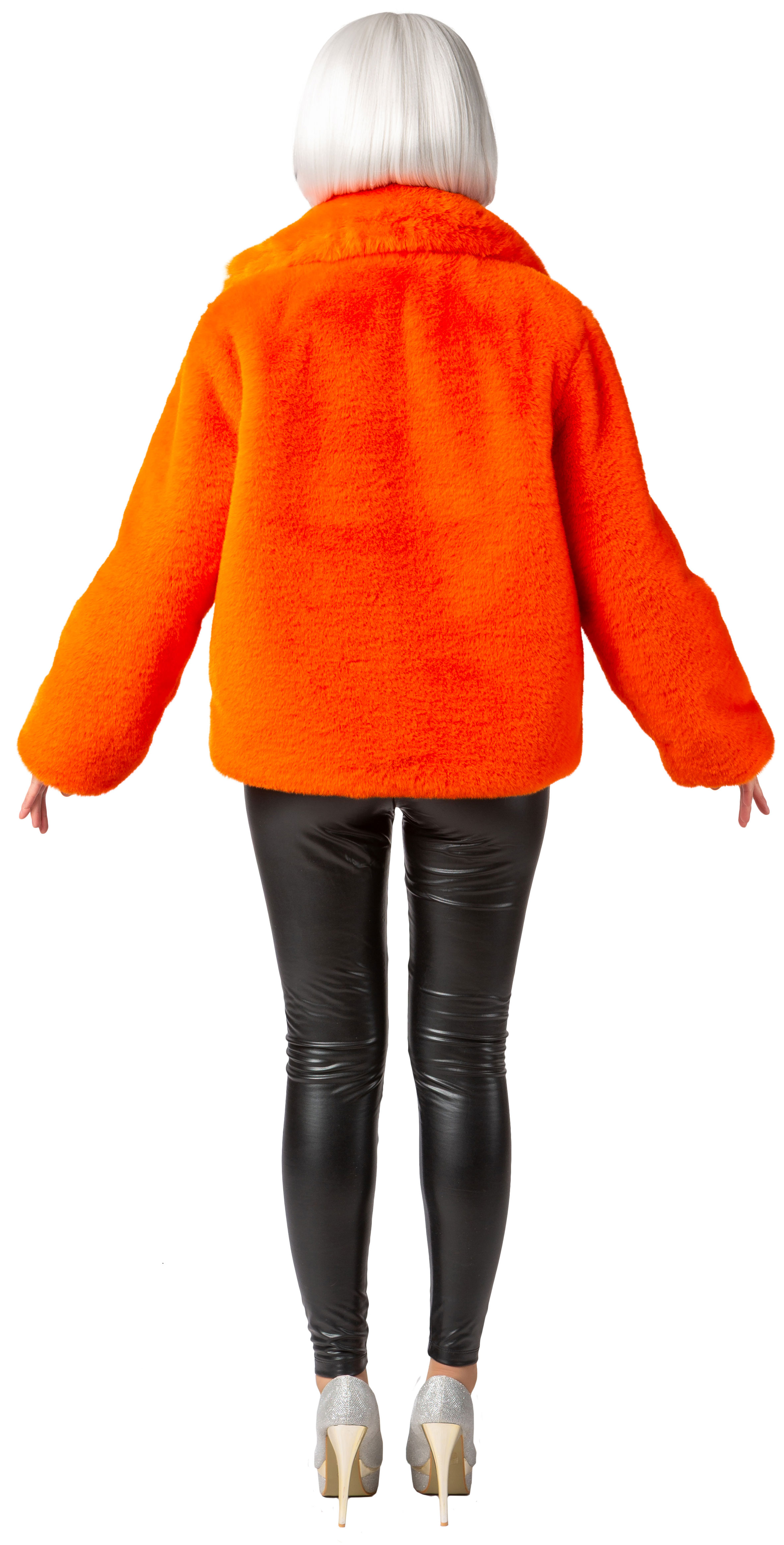 Plüschjacke, orange