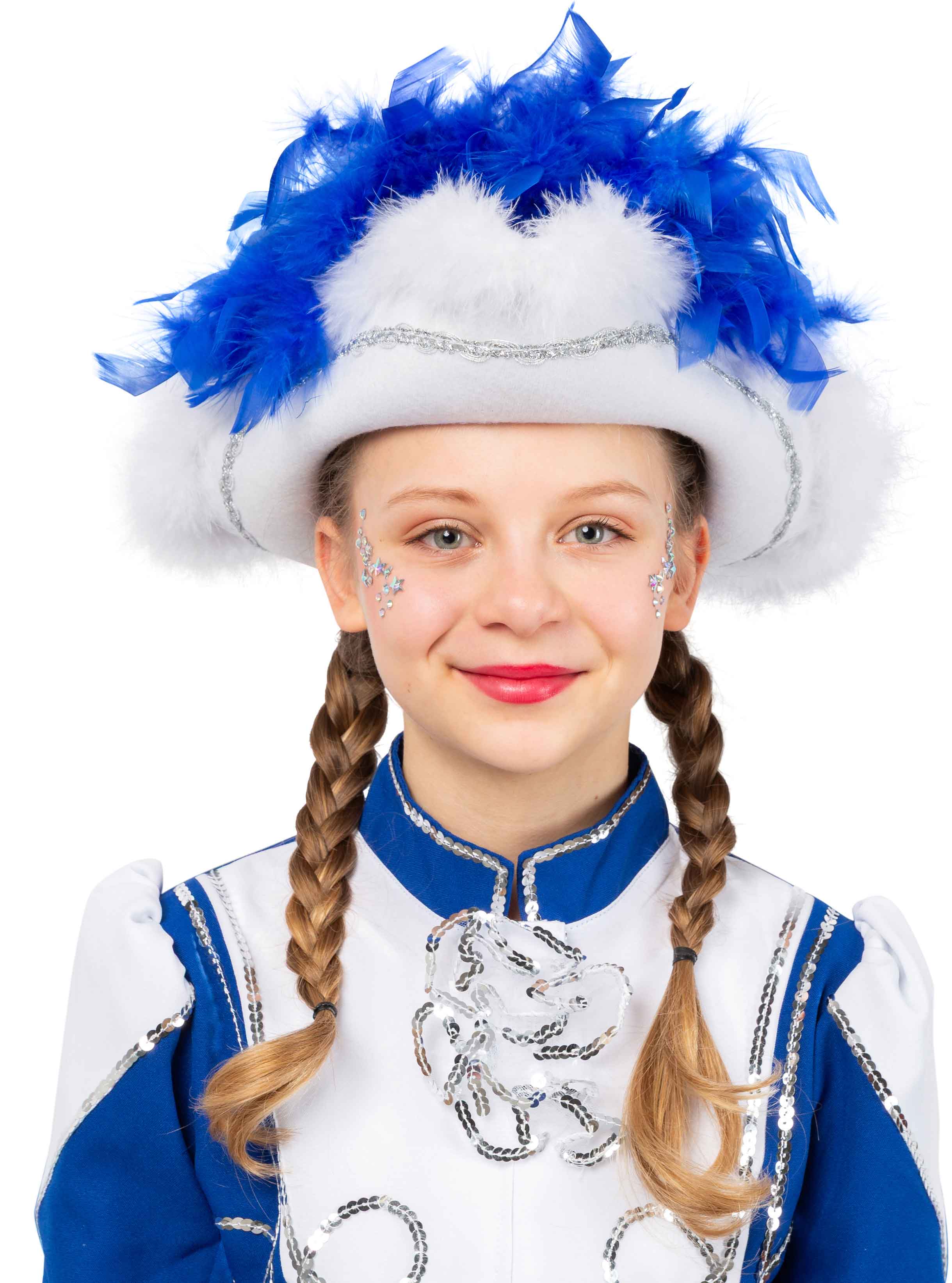 Children's jabot, white-silver