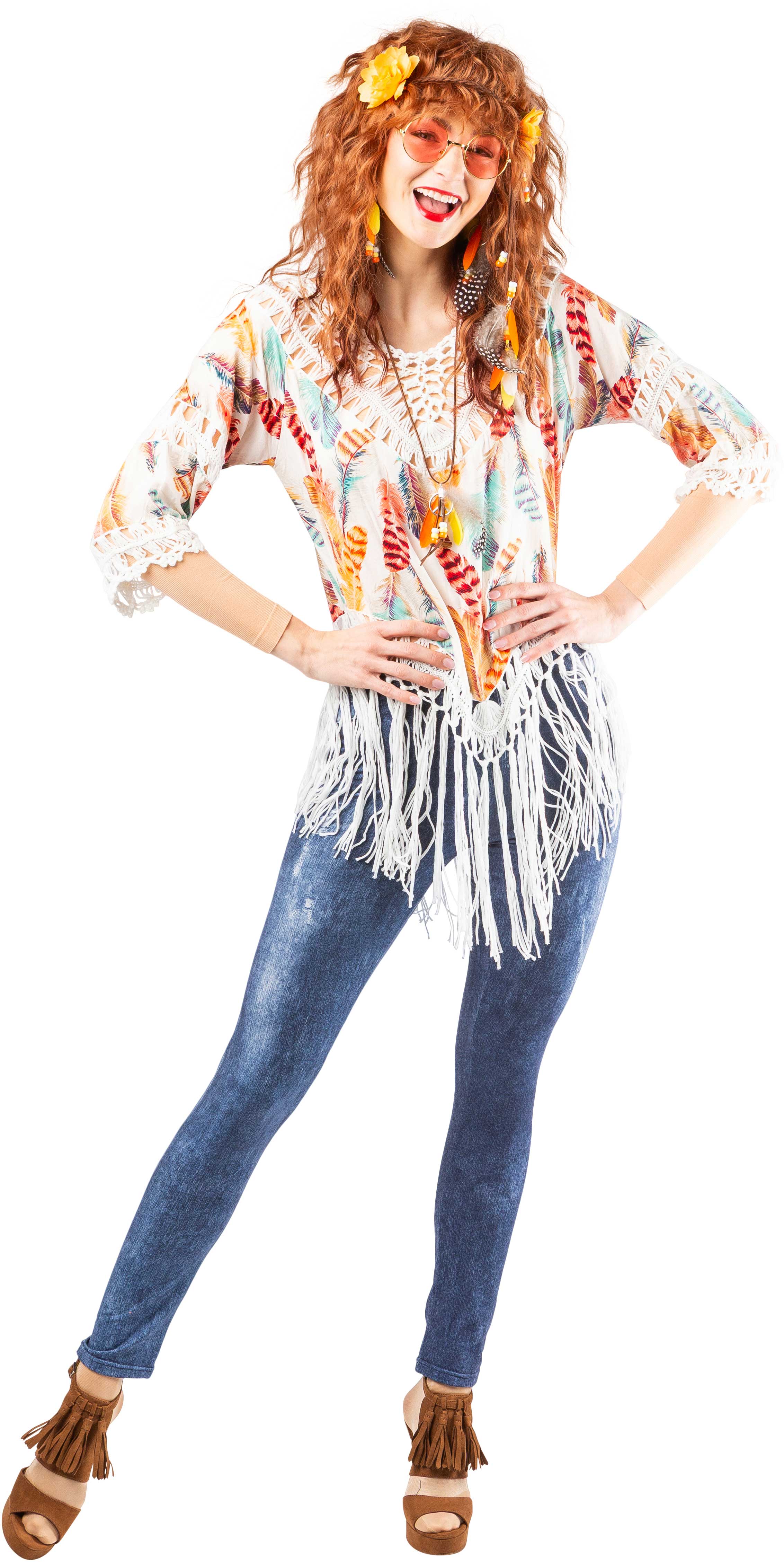 Fringed knitted top