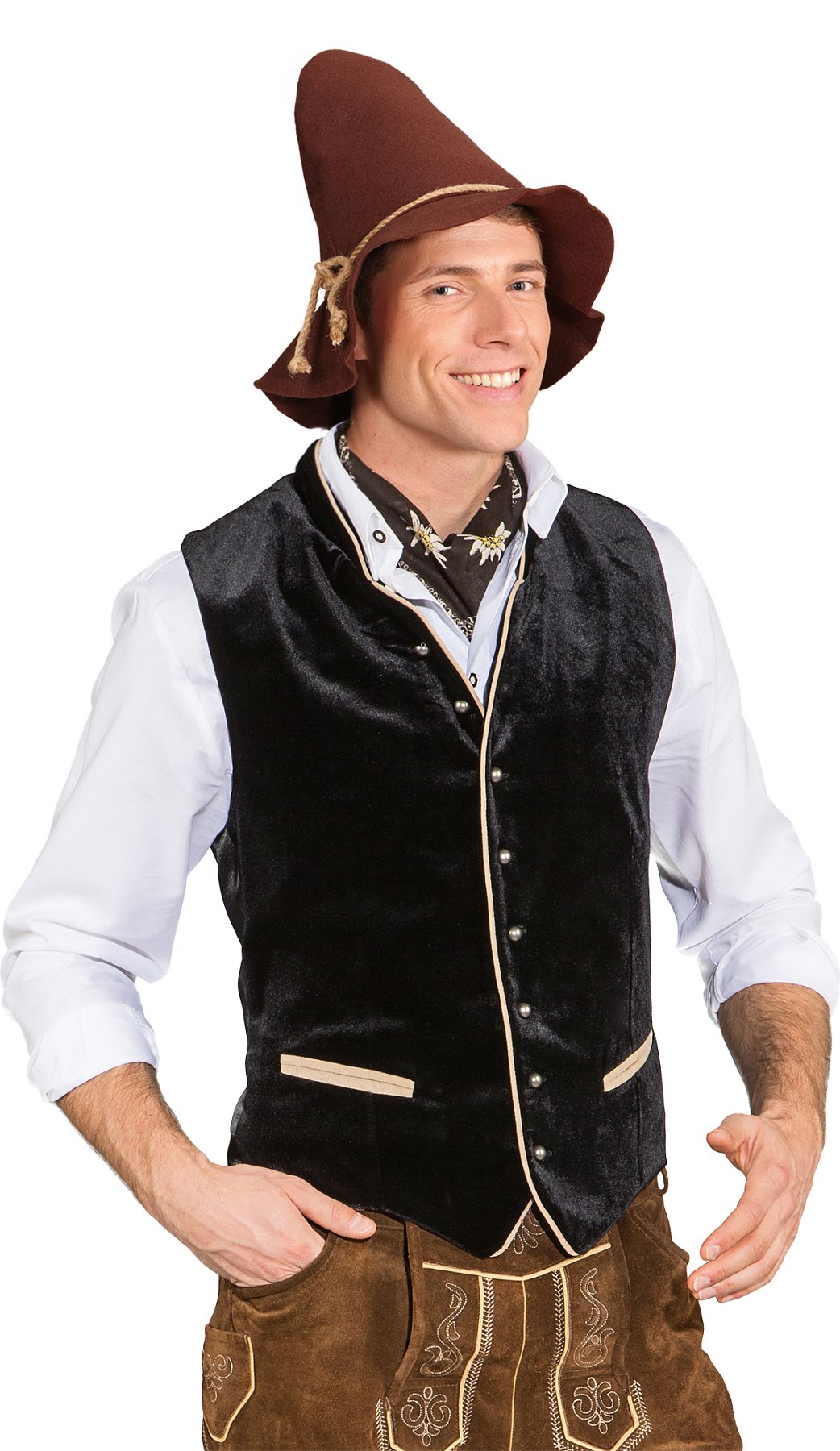 Bavarian vest, black