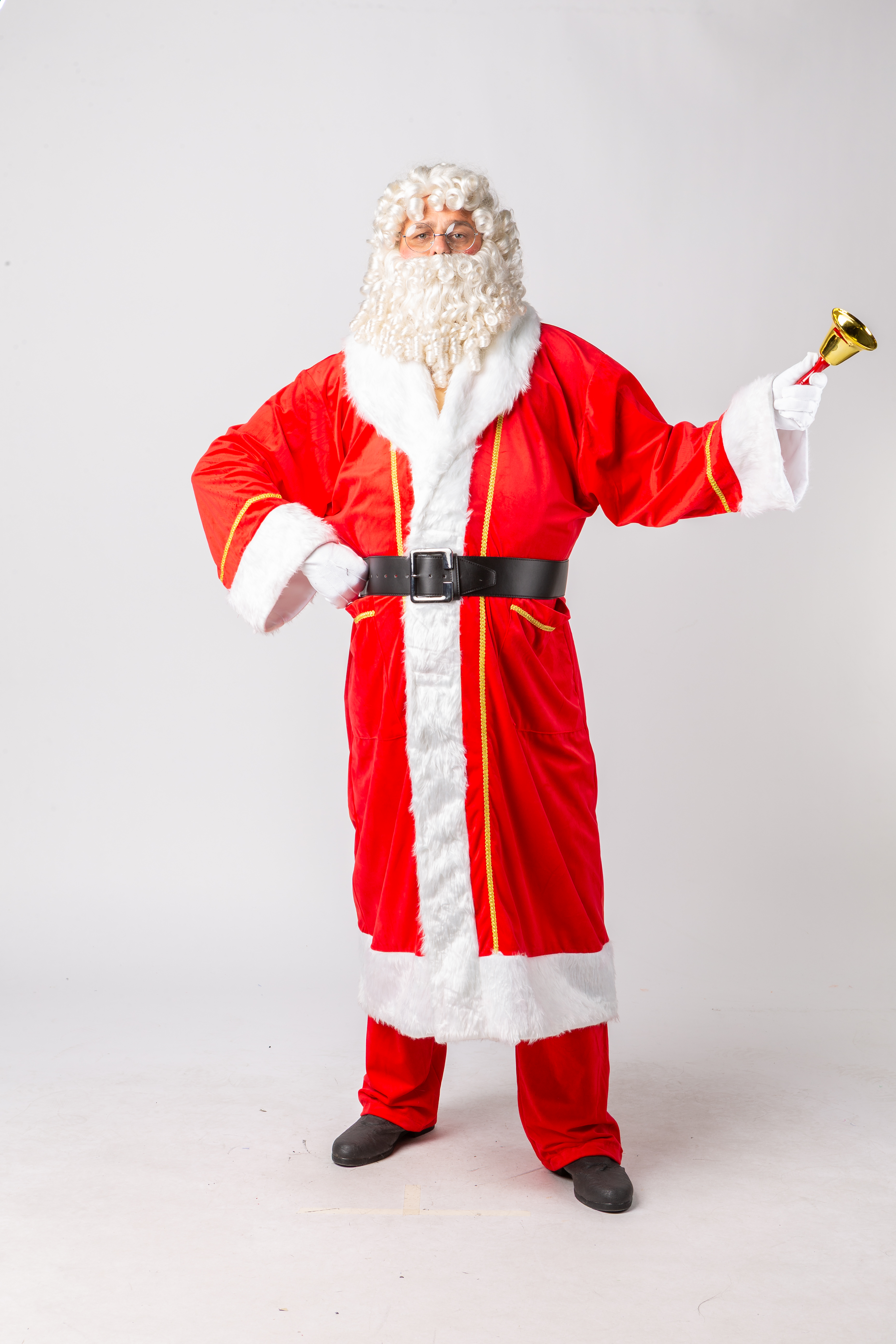 Weihnachtsmannmantel Samt, hellrot  