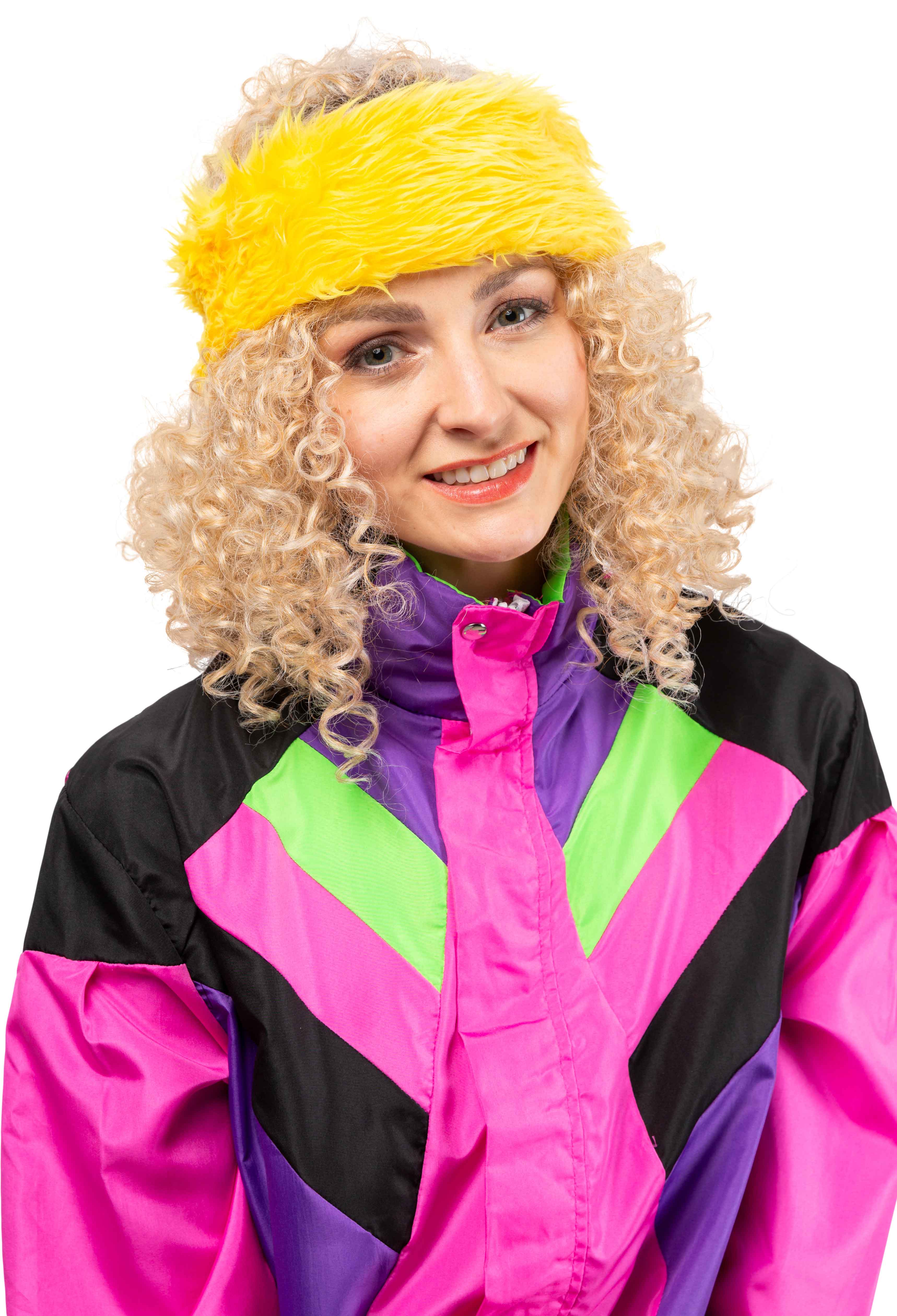 Headband fur, yellow