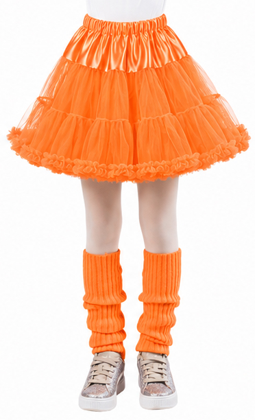 Children's petticoat with frills, orange