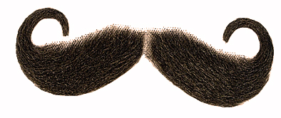 Moustache synthetic hair, brown