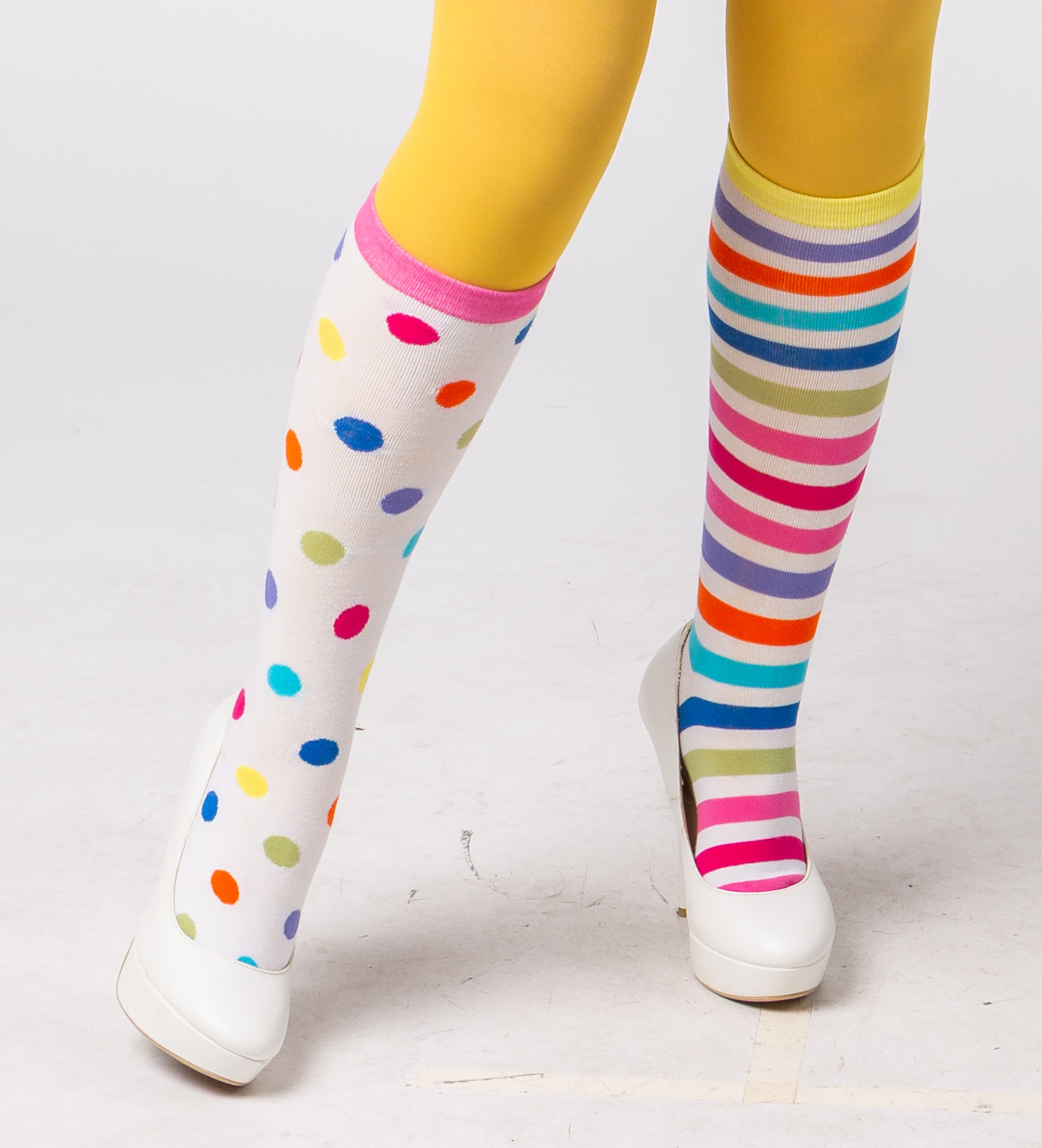 Clown stockings, colorful