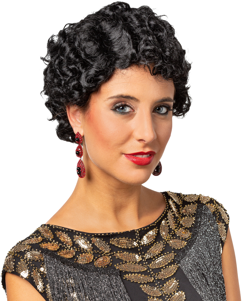 20s wig, black