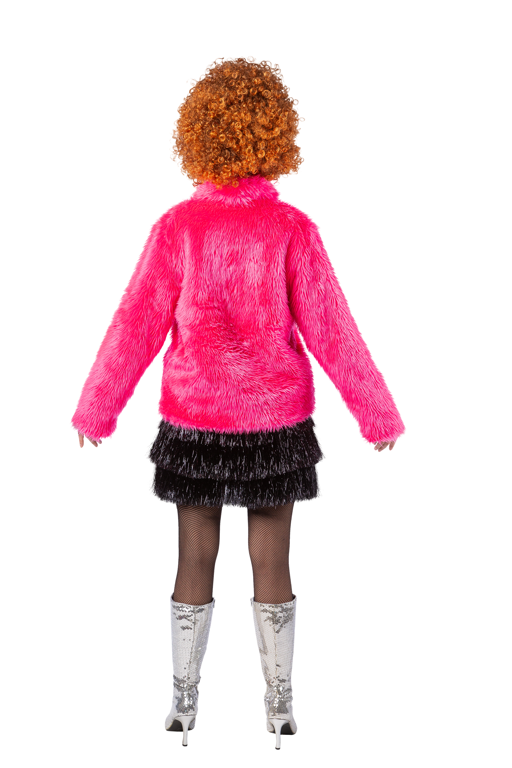 Plüsch-Jacke, pink, L/XL