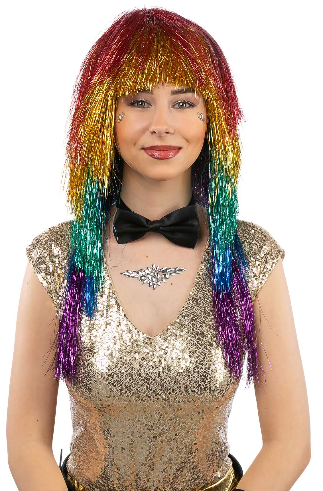 Lametta Wig Rainbow