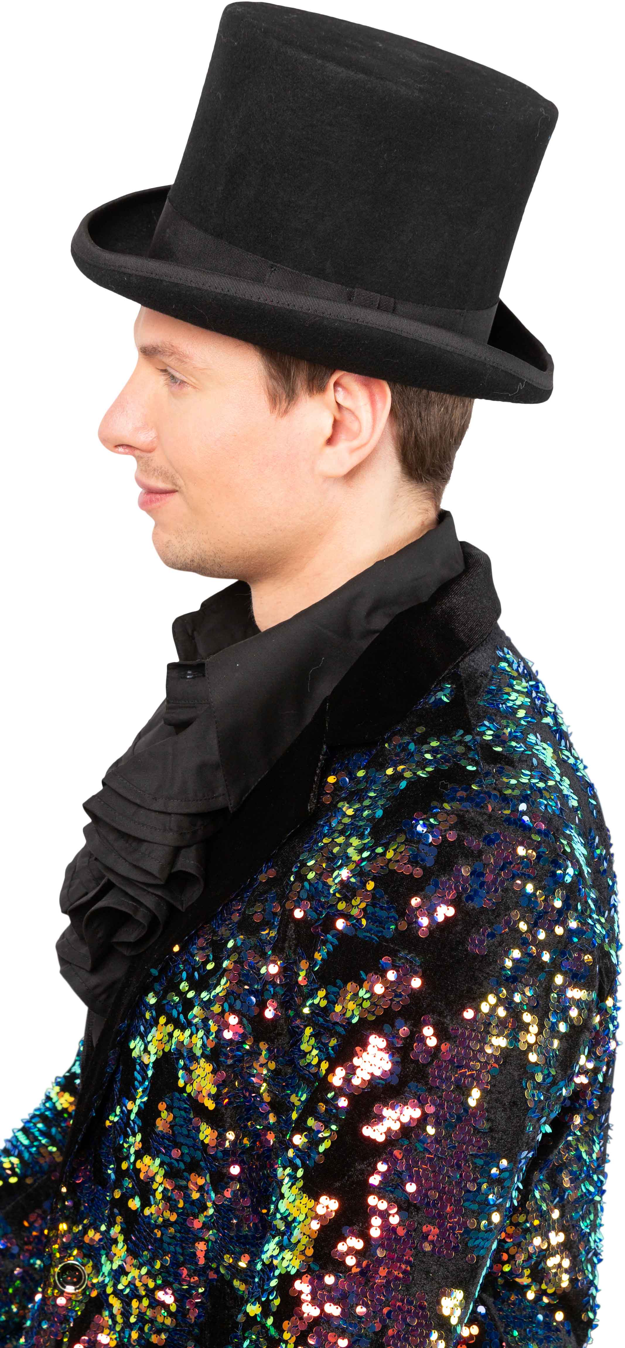 Zylinder Wollfilz, schwarz