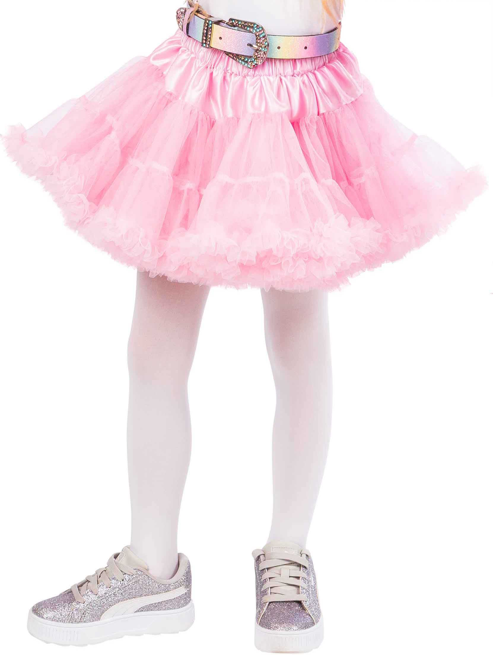 Children's petticoat with frills, rose