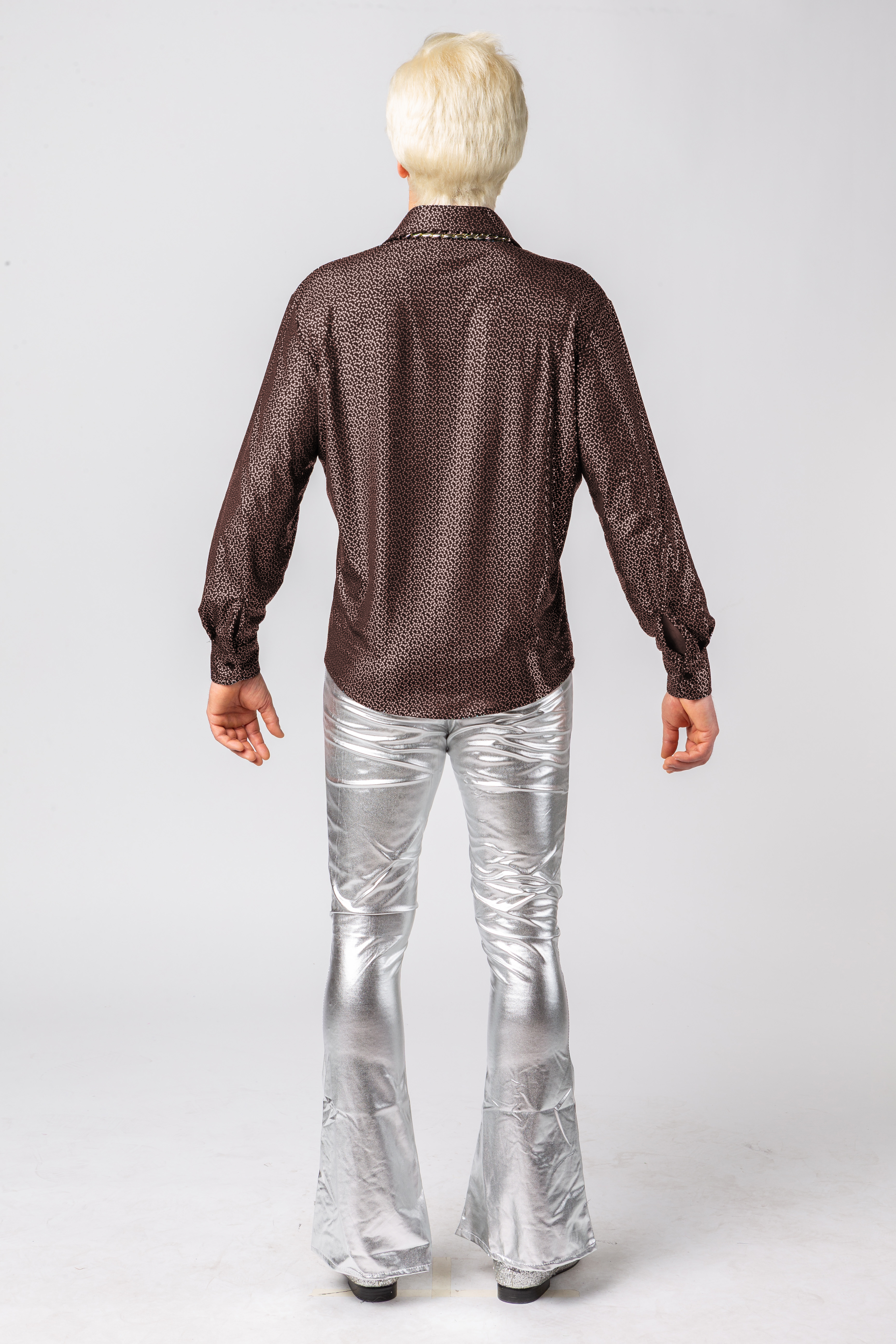 Hemd mit Glitzerdruck, kupfer Hemd mit Glitzerdruck, kupfer