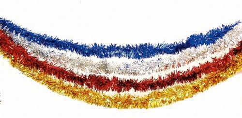 Foil garland, blue