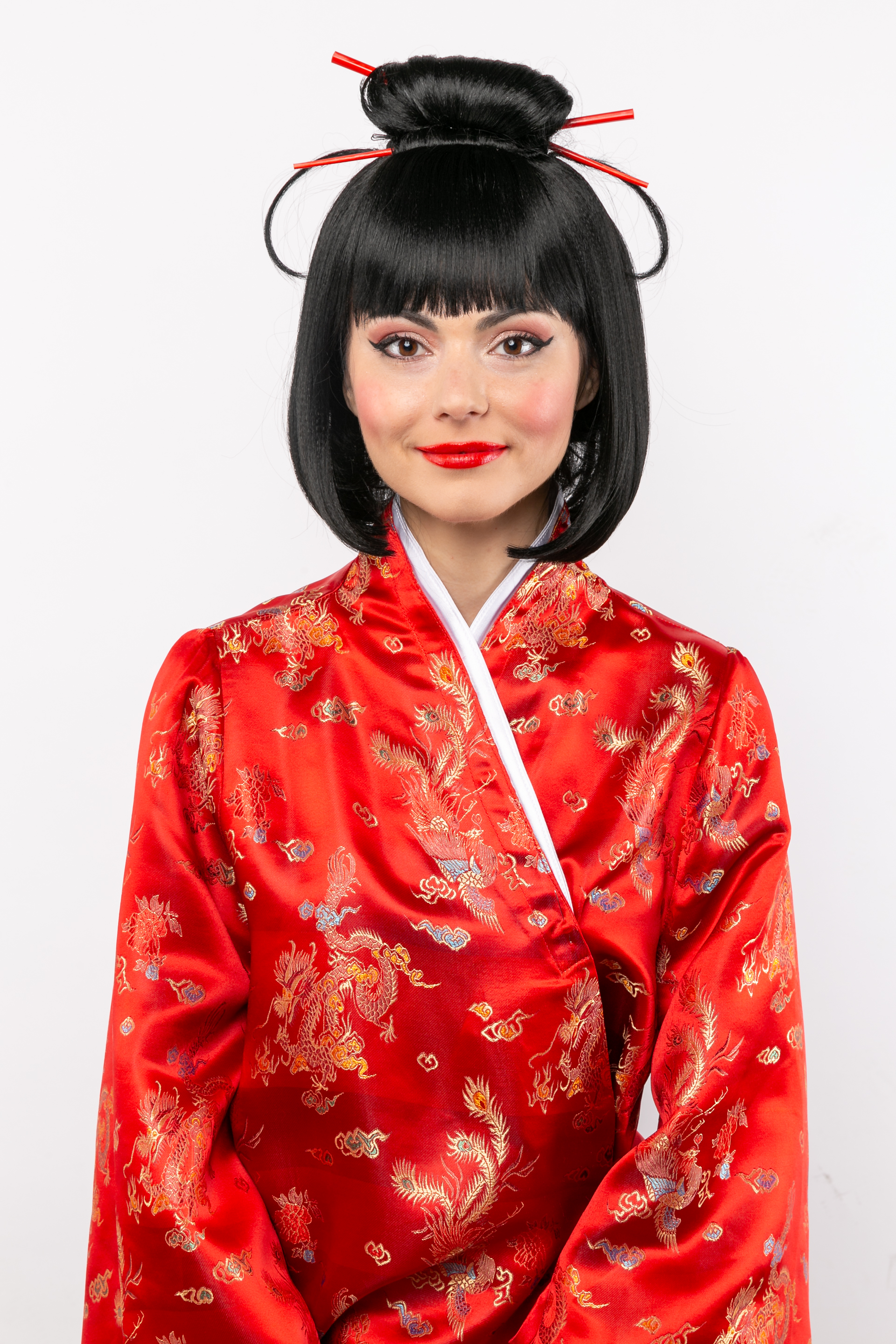 Geisha wig, black