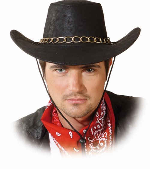 Cowboy hat suede, black