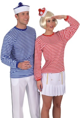 Striped sweater blue-white