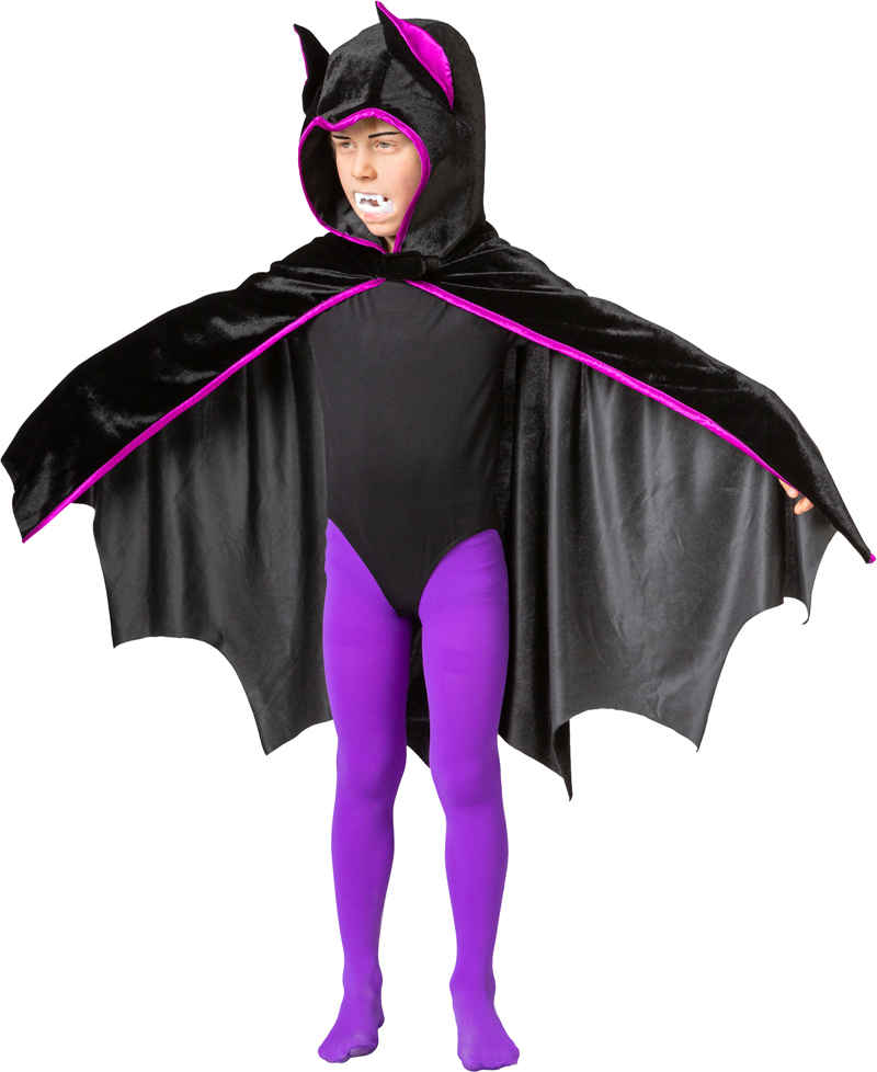 Cap bat, black/purple