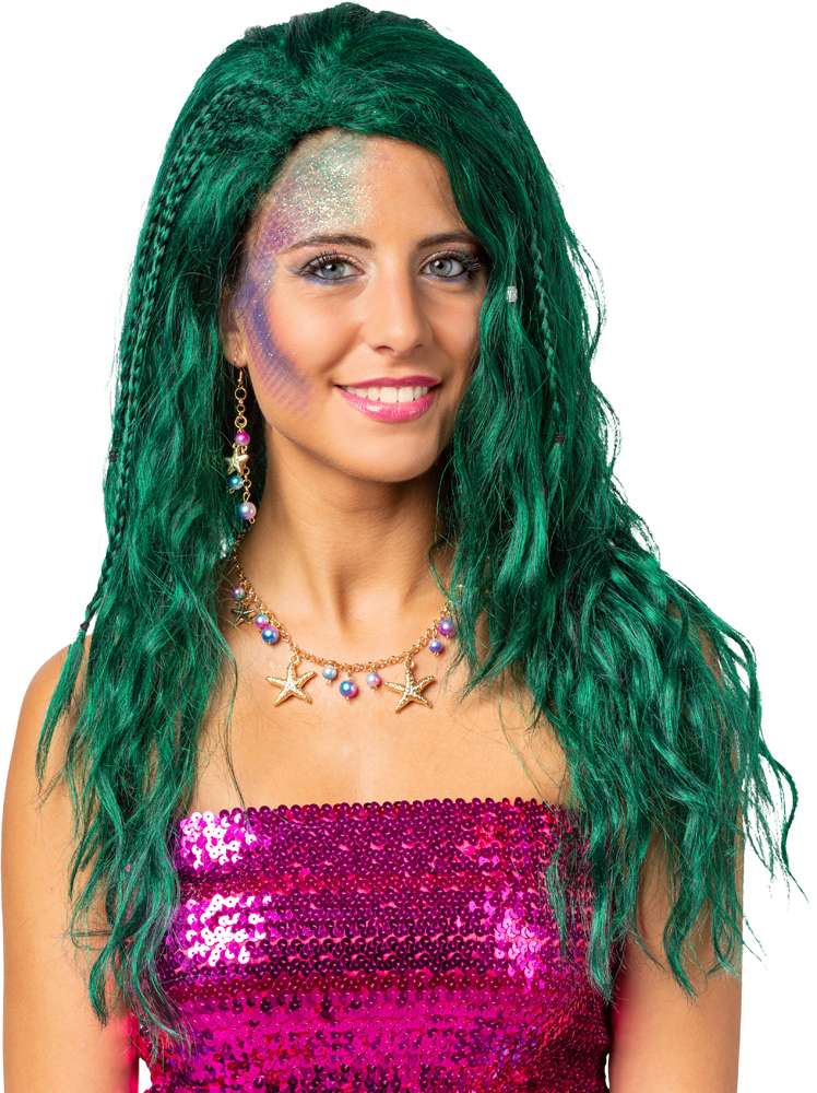 Wig mermaid, sea green