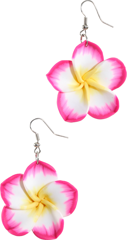 "Earrings ""hawaii"" neon pink"