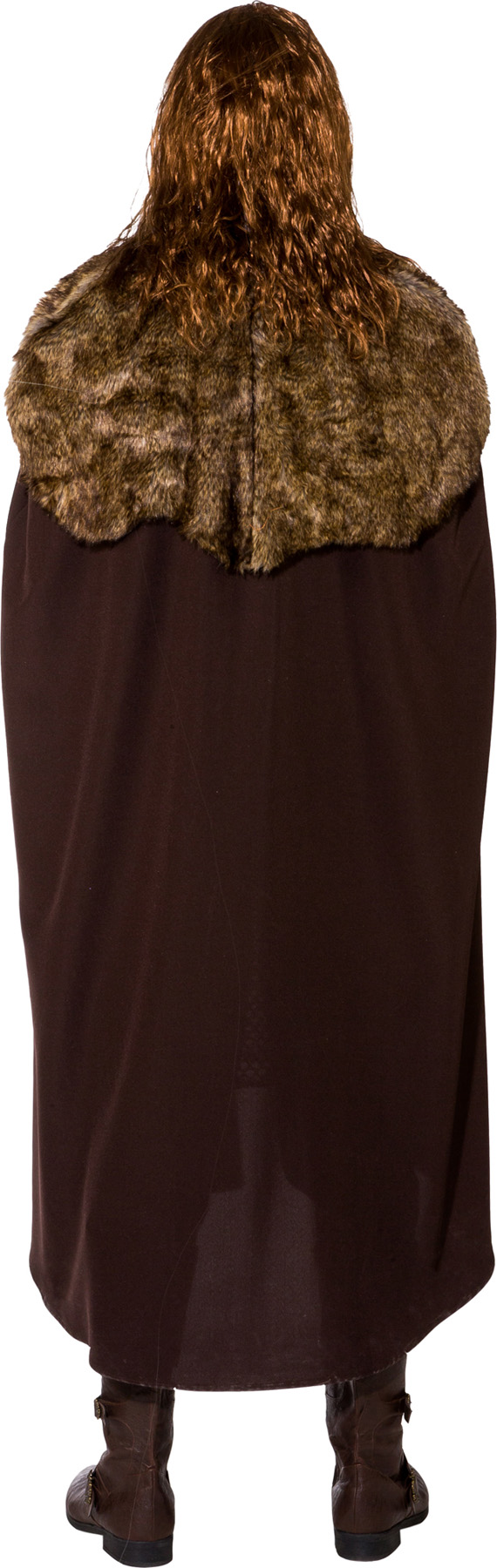 Brown cloak with fur trim