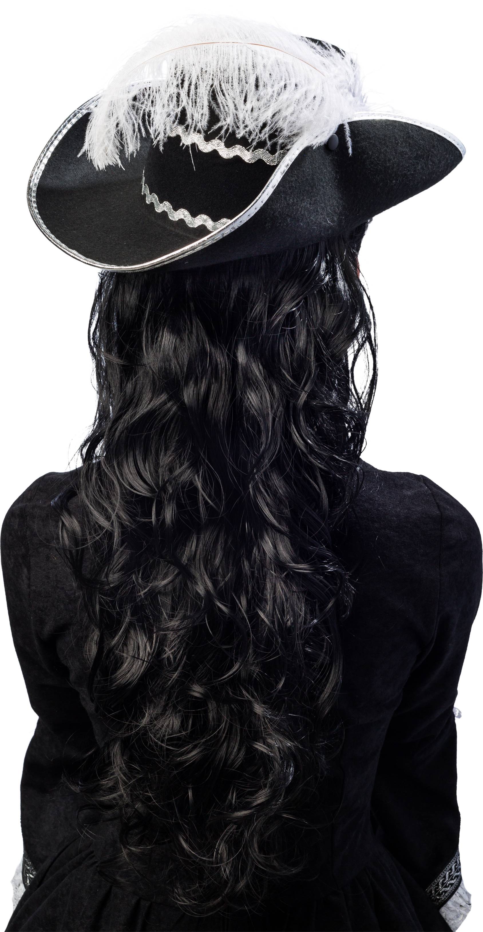 Chapeau mousquetier noir sans boucle