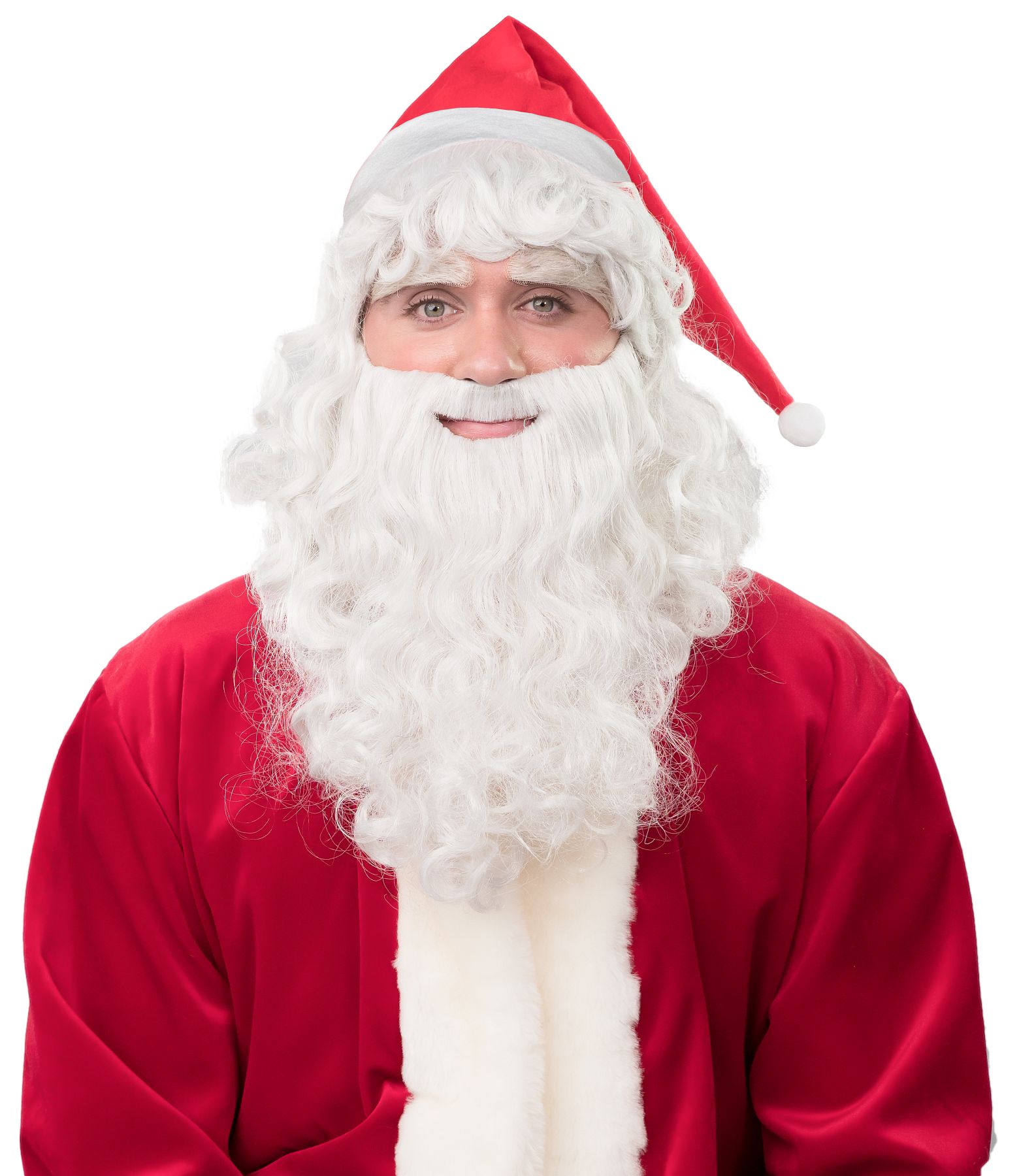 Santa claus set, hat with hair and beard