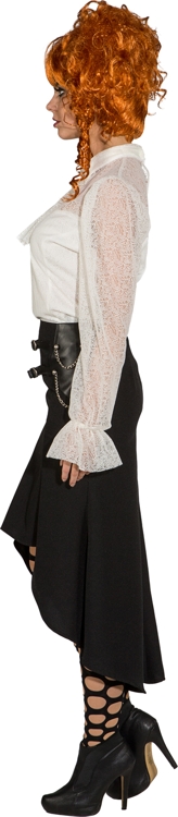 Steampunk skirt long, black