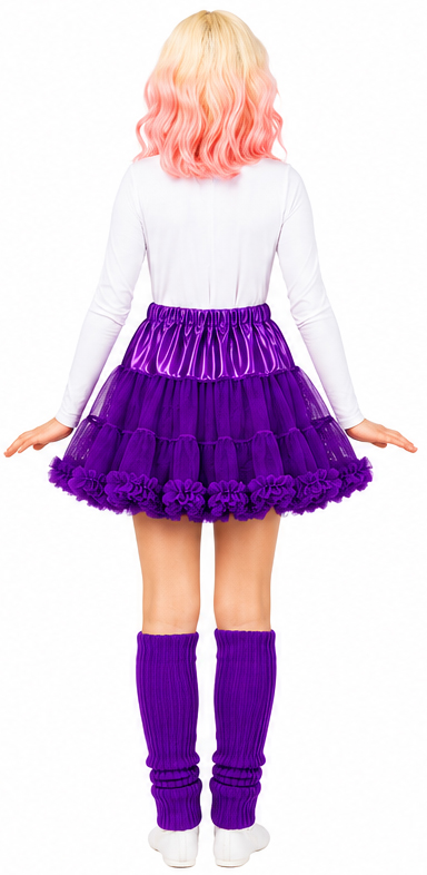 Children's petticoat with frills, purple