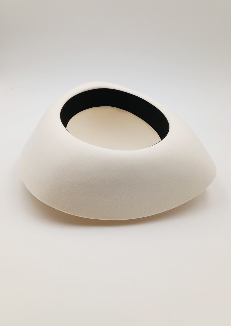 Triangular felt blank, pure white