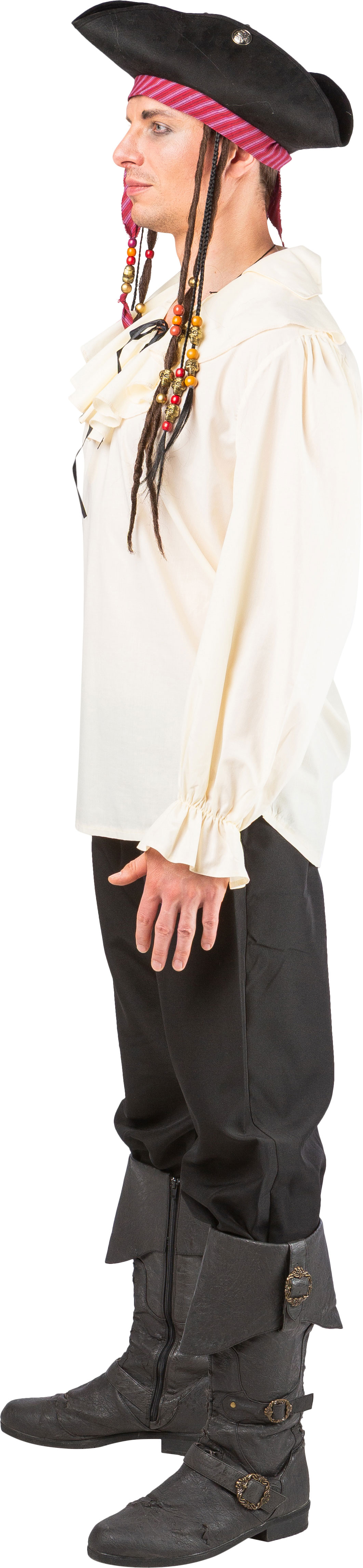 Blouse de pirate, blanc crème