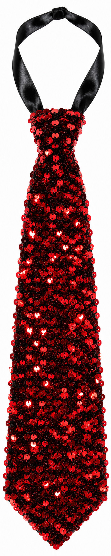 Premium sequinned tie, red