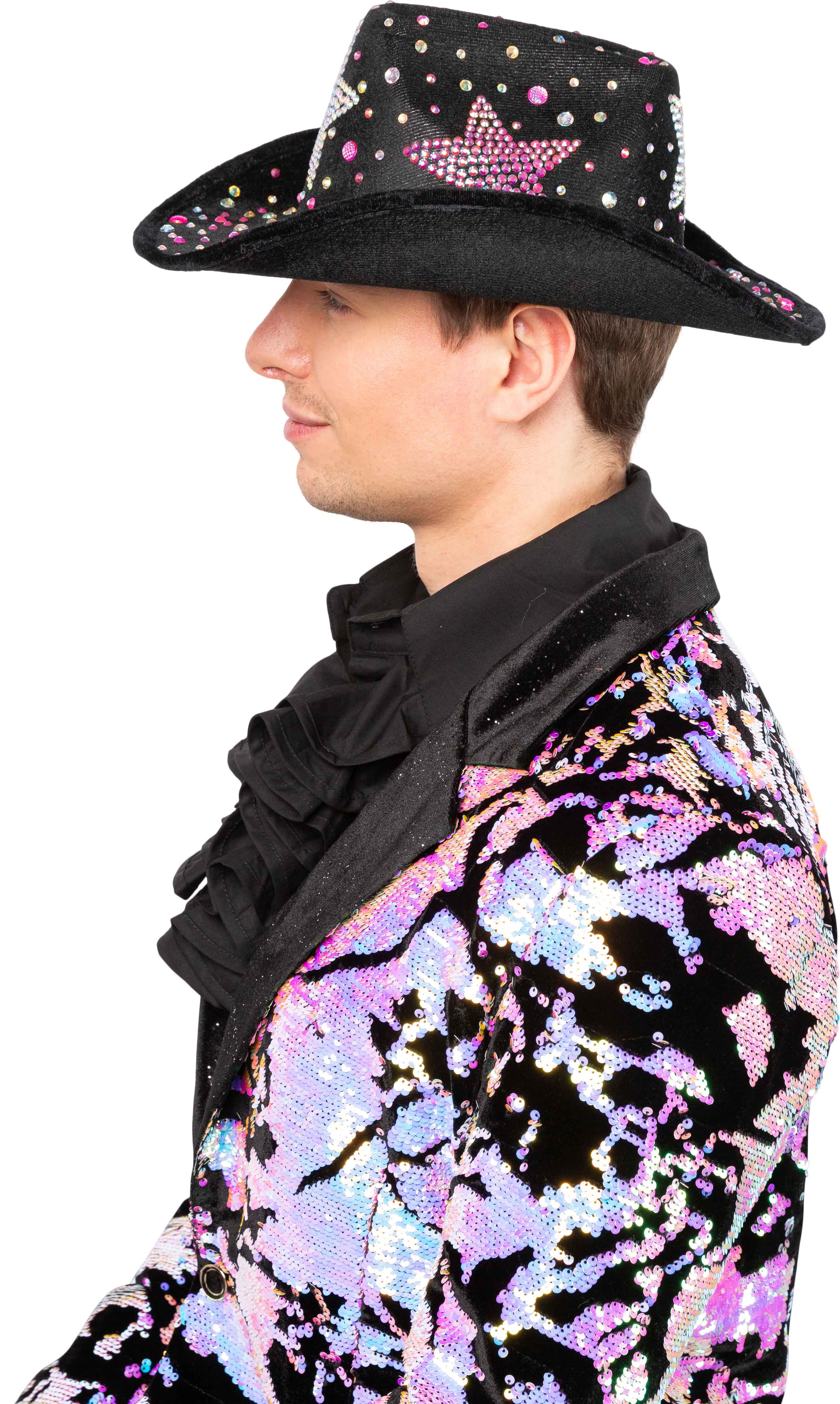 Star cowboy hat, black