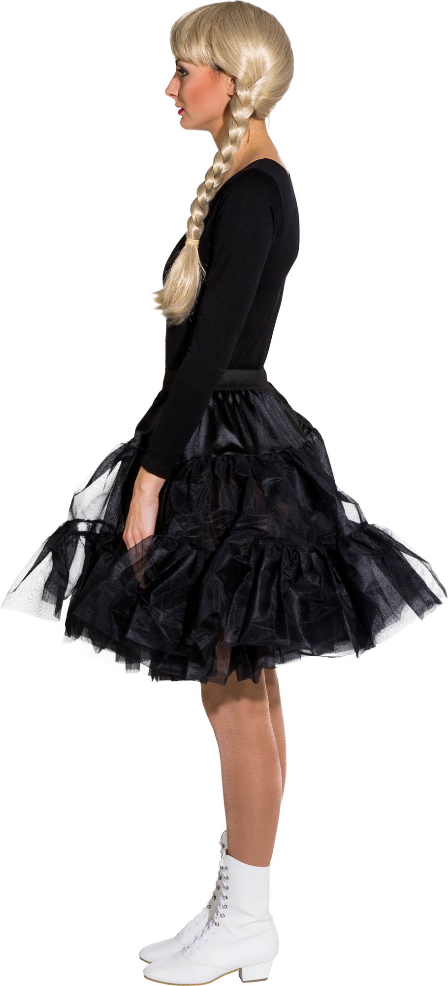 Petticoat longueur genou, noir