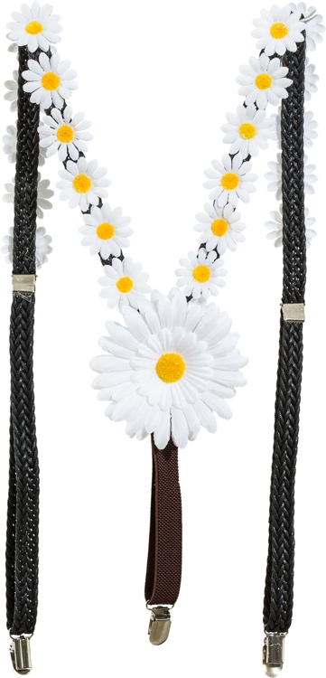 Suspenders with flowers