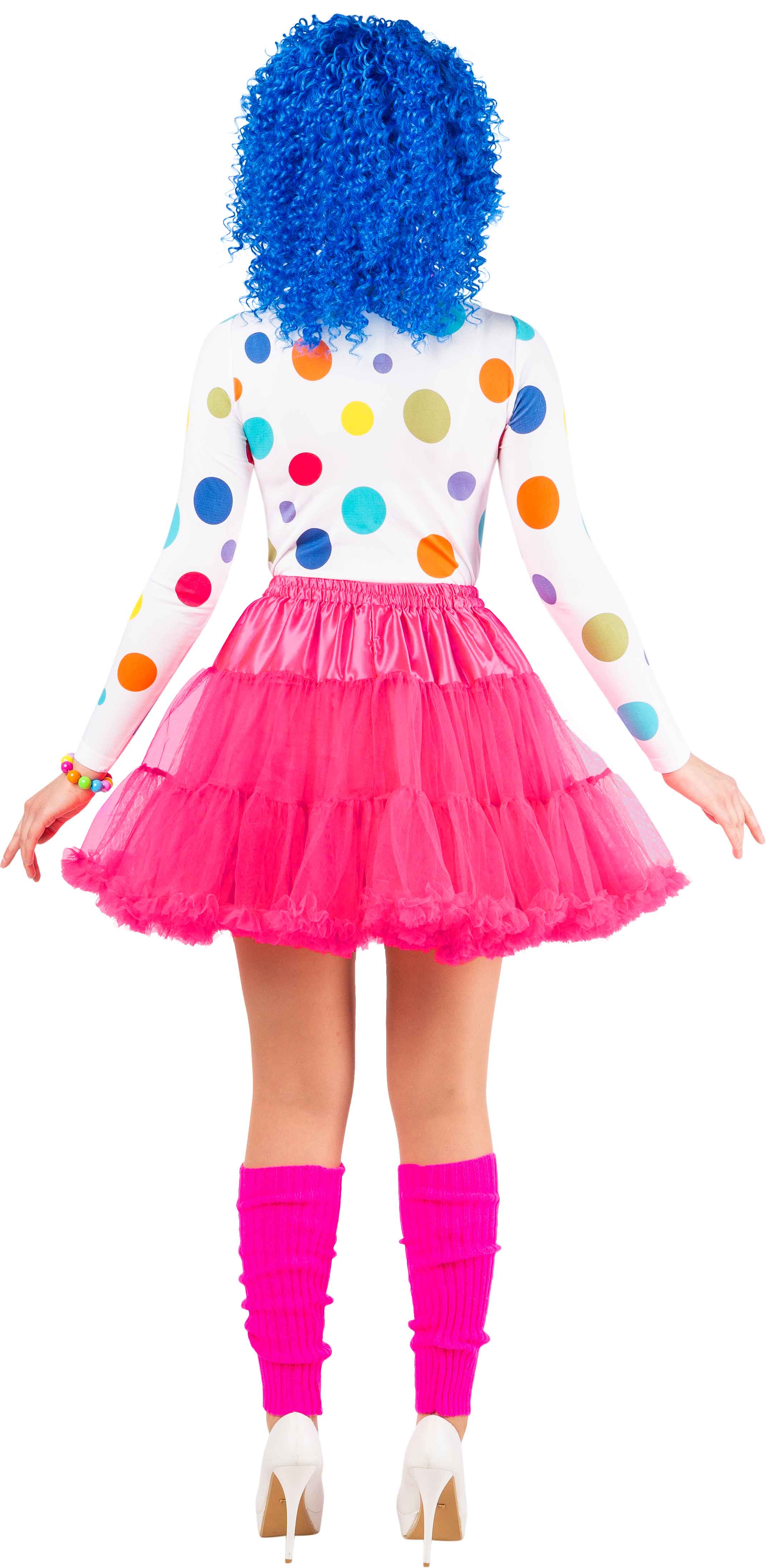 Short petticoat with a frill, fuchsia