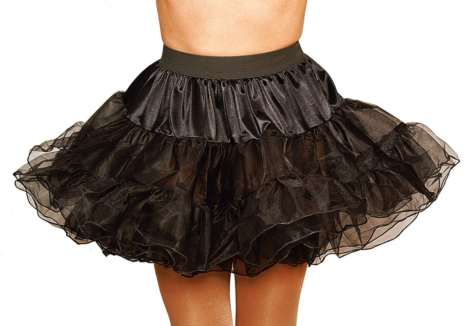 Petticoat, noir à bordure métallique noire