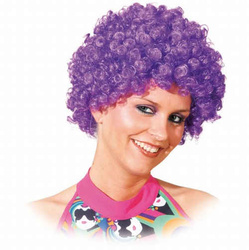 Small curl wig, purple - Sale