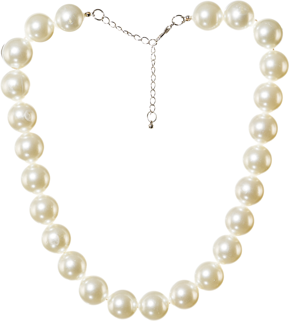 Pearl necklace short, large pearls