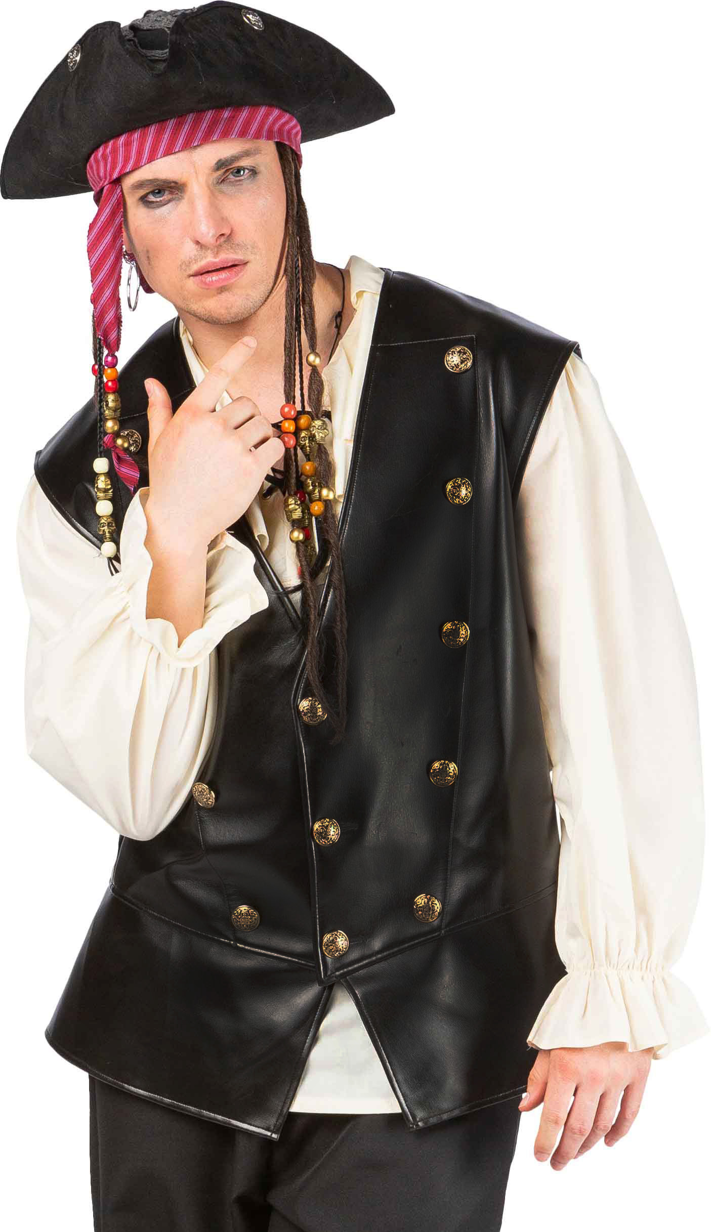 Leather pirate waistcoat