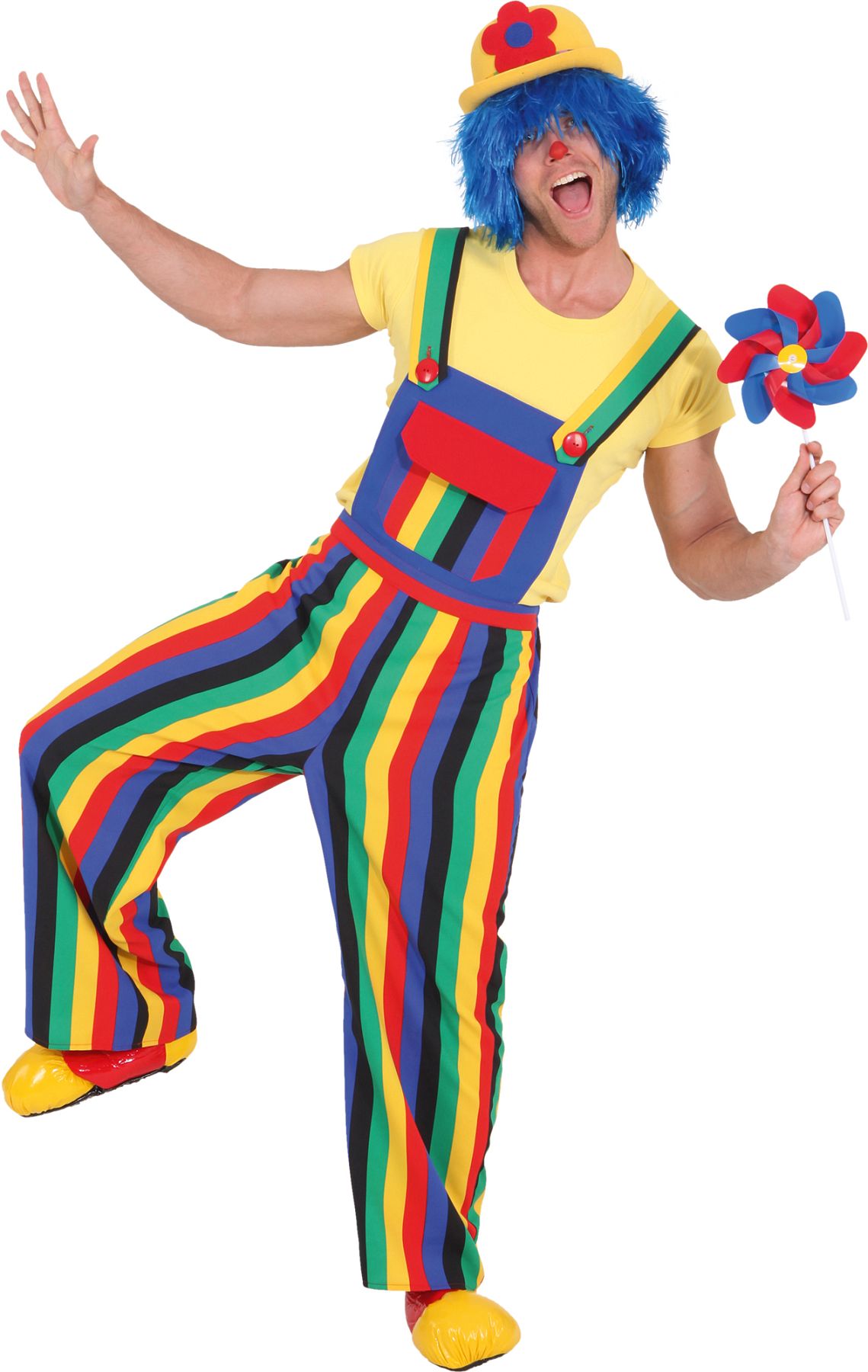 Clown pants with stripes