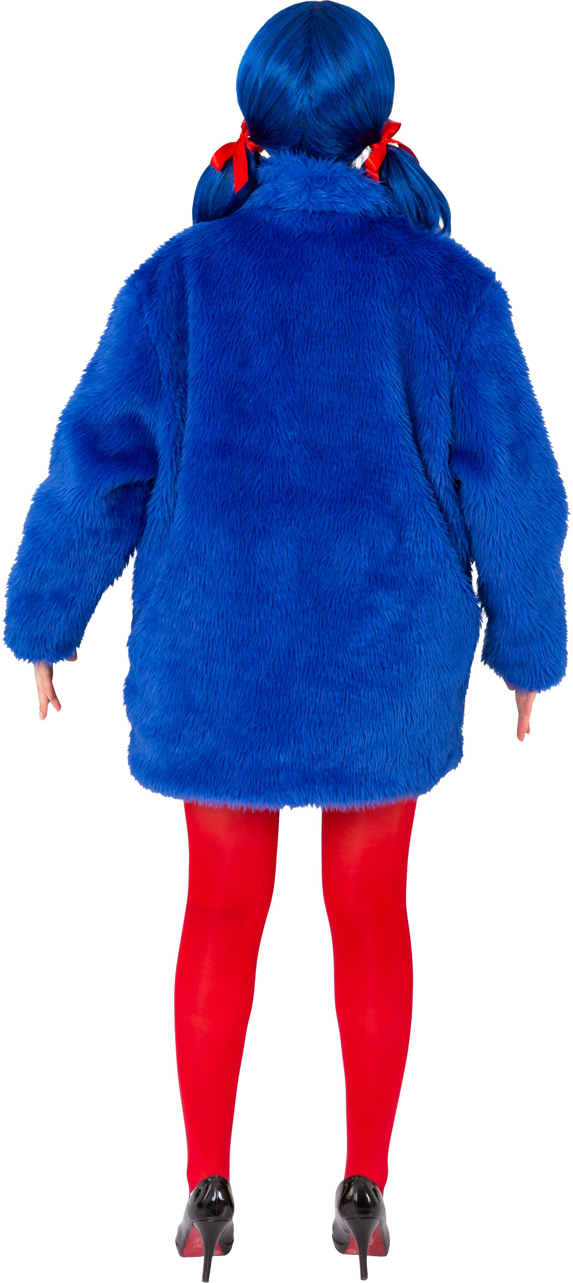 Veste en peluche, bleu, XXL