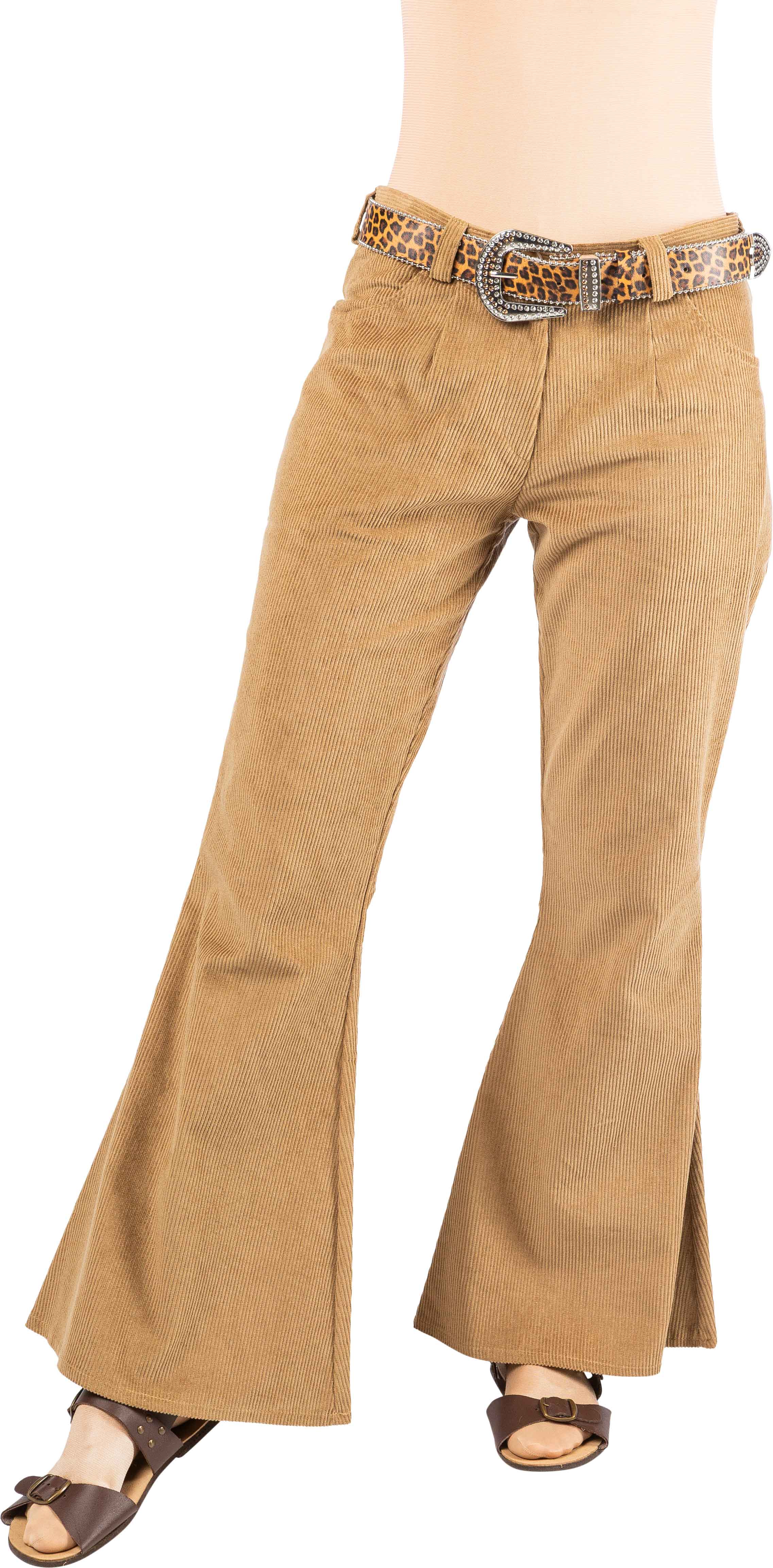 Pantallon évasé pour dames en velours 