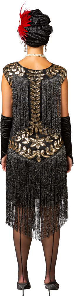 Robe à paillettes des années 20 avec longues franges Robe à paillettes des années 20 avec longues franges