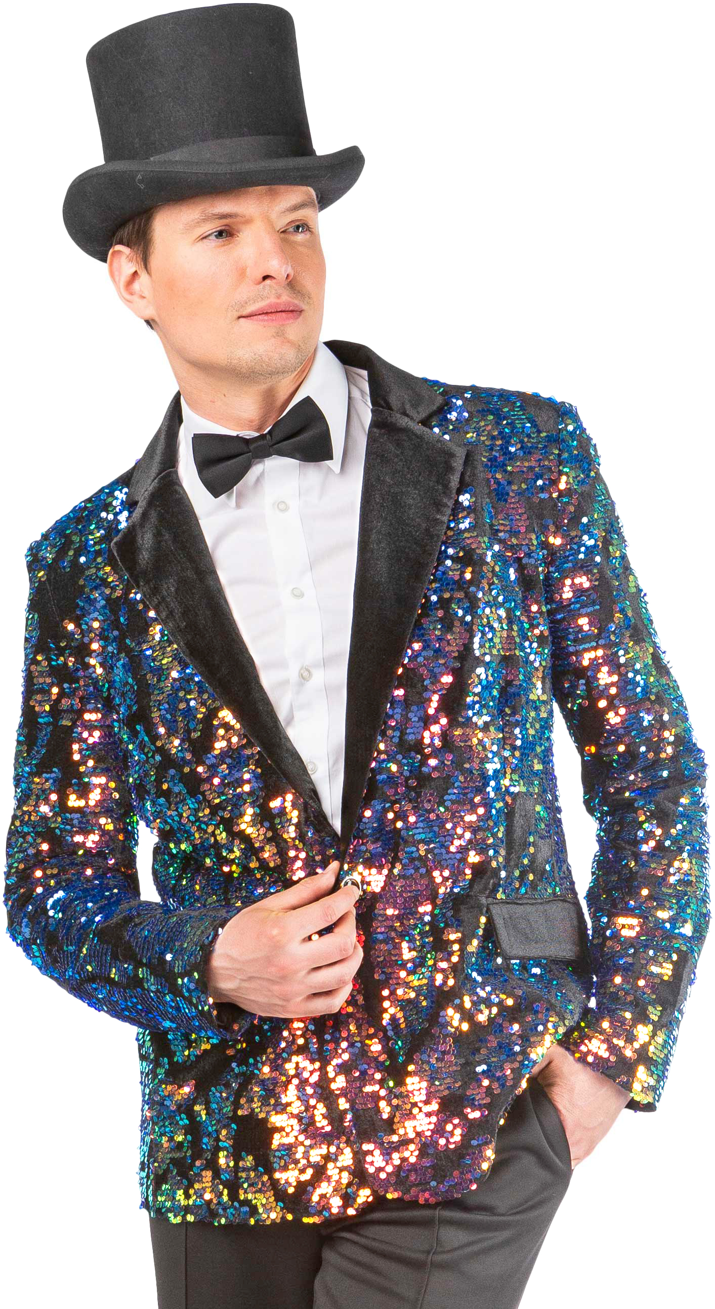 Men's sequinned jacket, multicoloured