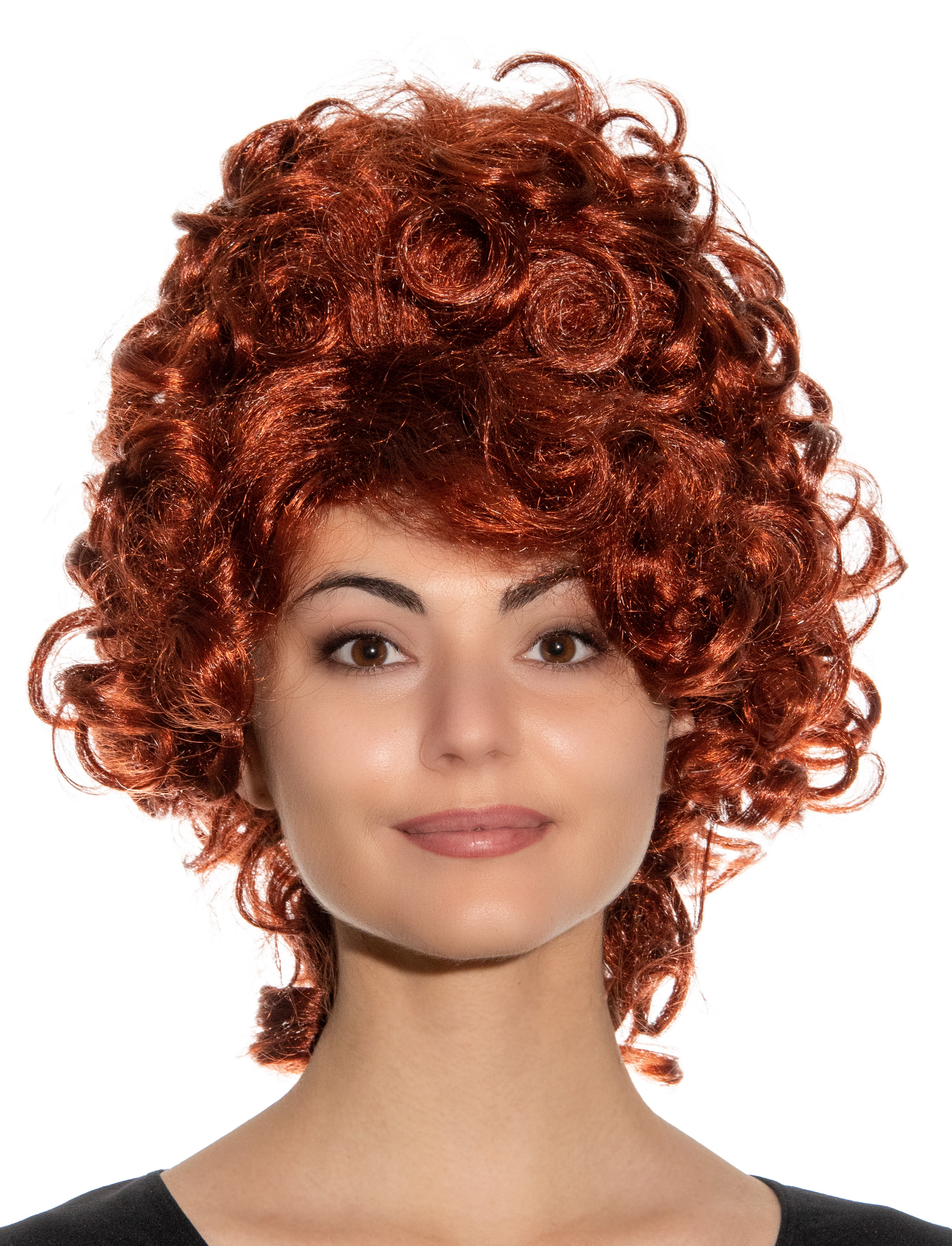 Antique short hair wig, mahogany