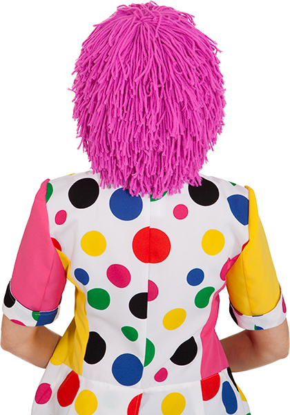 Wool clown wig, pink