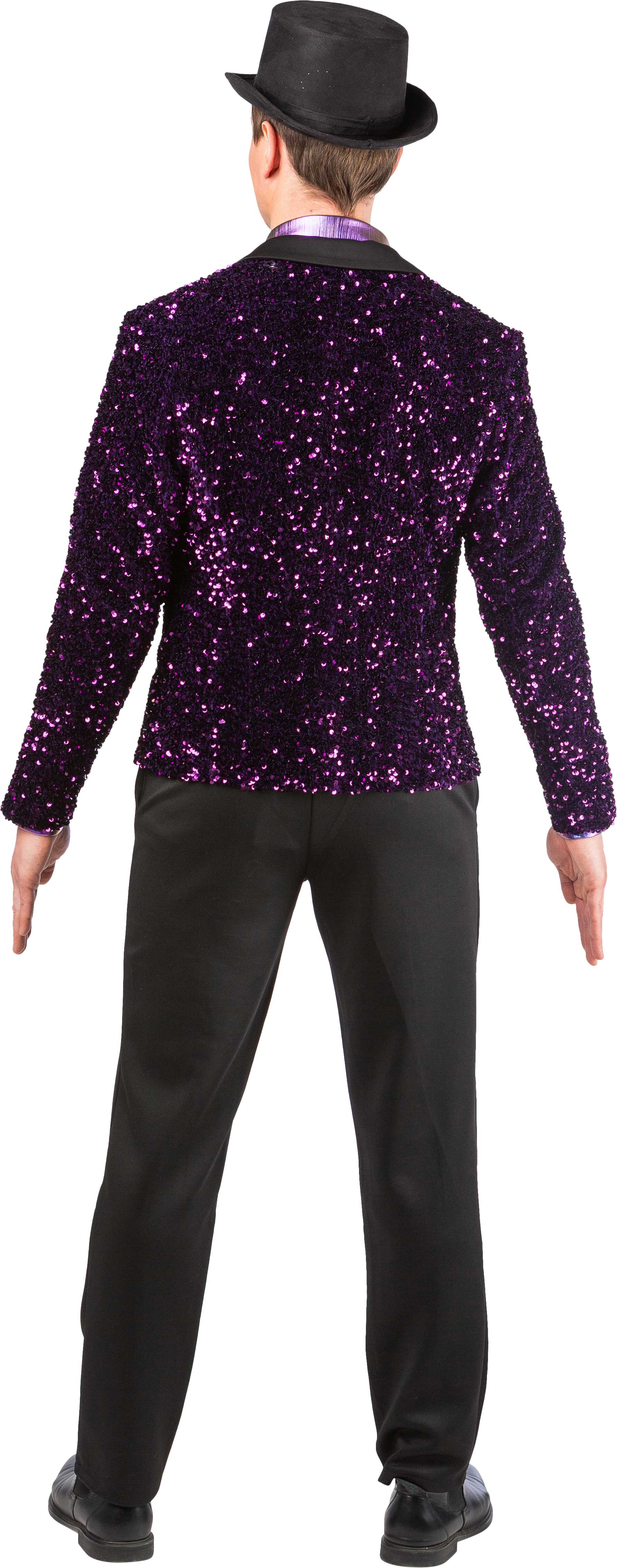 Herrenjacke Pailletten, lila