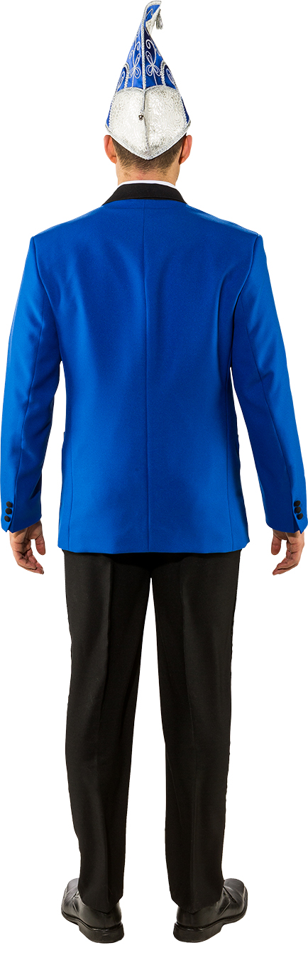 Elferratsjacke, blau mit schwarzem Revers